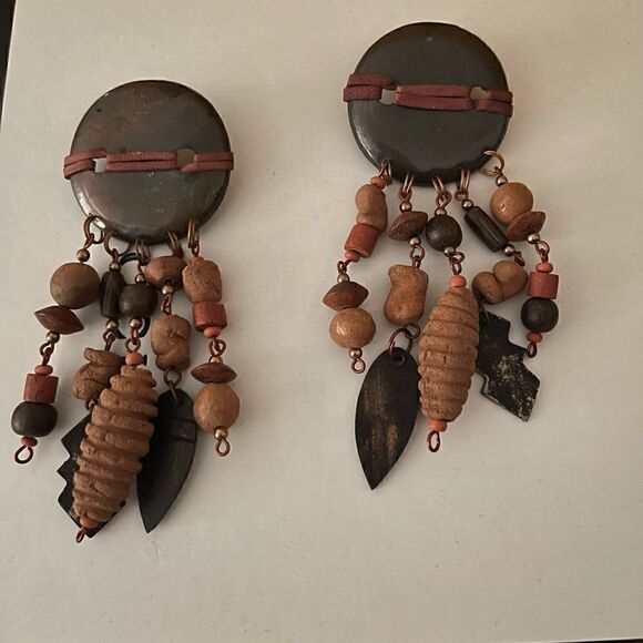 Earrings boohoo terracotta south west - Picture 11 of 11